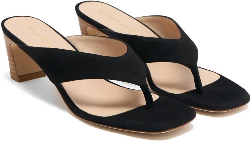 Stuart Weitzman Stassi suède sandalen Zwart