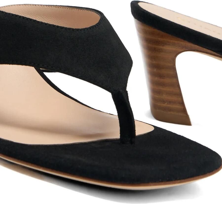 Stuart Weitzman Stassi suède sandalen Zwart - Foto 2