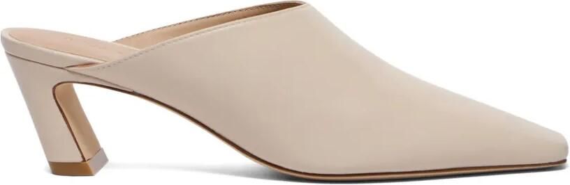 Stuart Weitzman Stasso muiltjes met vierkante neus Beige