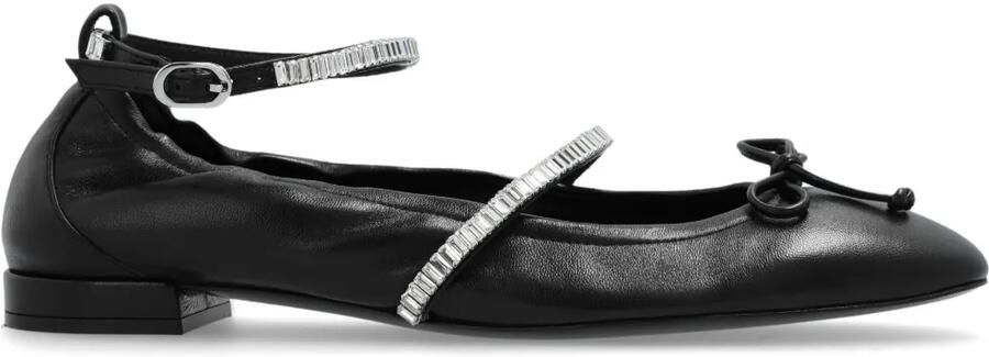 Stuart Weitzman Stefanie leren ballerina's Zwart