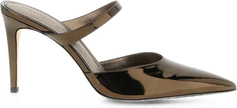 Stuart Weitzman Stuart Power 85 muiltjes met hak Bruin