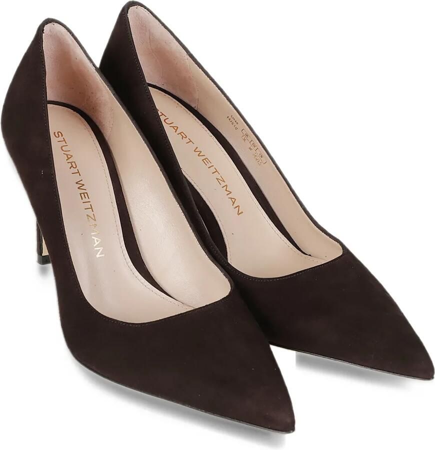 Stuart Weitzman Stuart Power 85 pointed-toe suede pumps Bruin - Foto 2