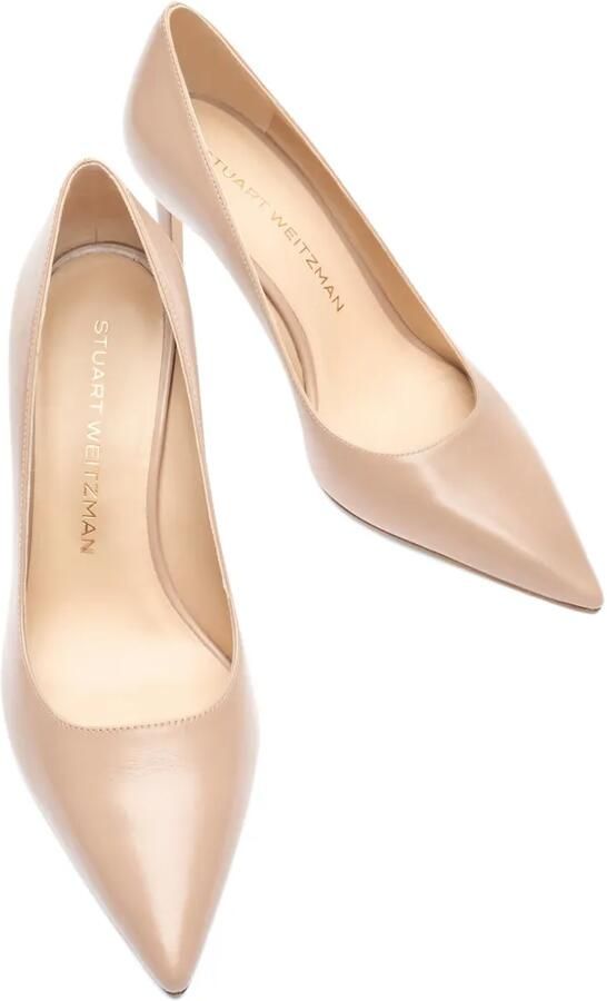 Stuart Weitzman Stuart Power 85 pumps met puntige neus Beige - Foto 2