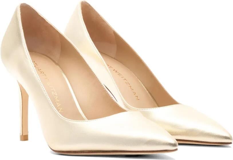 Stuart Weitzman Stuart Power 85 pumps met puntige neus Goud - Foto 3