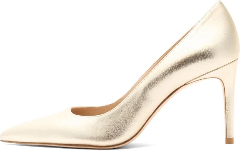 Stuart Weitzman Stuart Power 85 pumps met puntige neus Goud - Foto 4