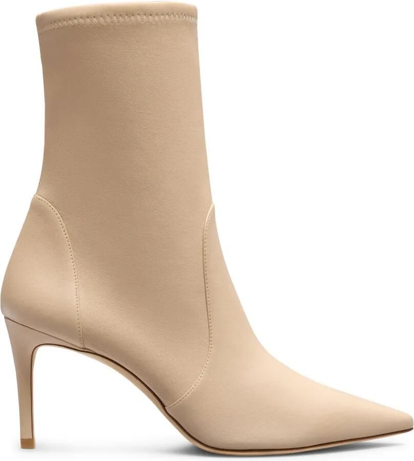 Stuart Weitzman Stuart Power enkellaarzen met puntige neus Beige