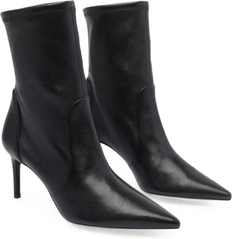 Stuart Weitzman Power Bootie leren enkellaarzen met puntige neus Zwart - Foto 2
