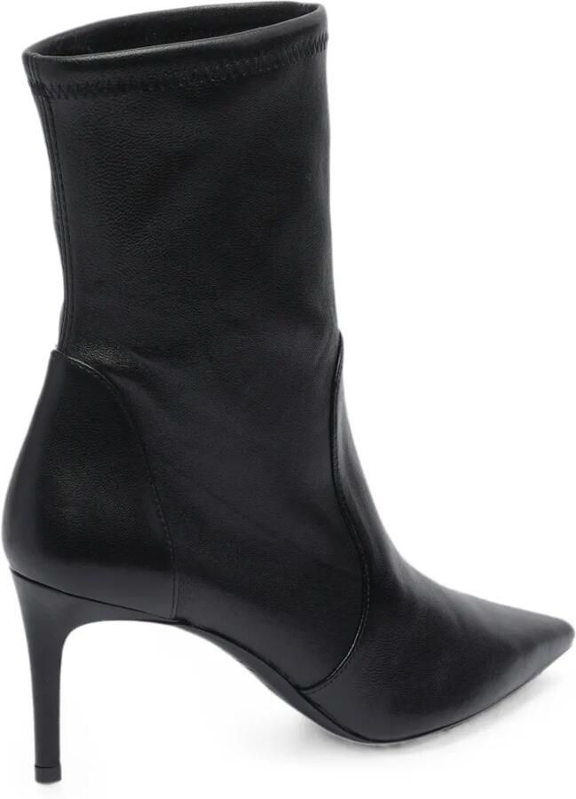 Stuart Weitzman Power Bootie leren enkellaarzen met puntige neus Zwart - Foto 4