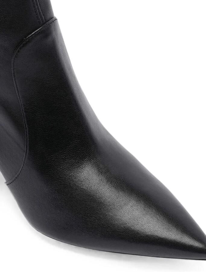 Stuart Weitzman Power Bootie leren enkellaarzen met puntige neus Zwart - Foto 3