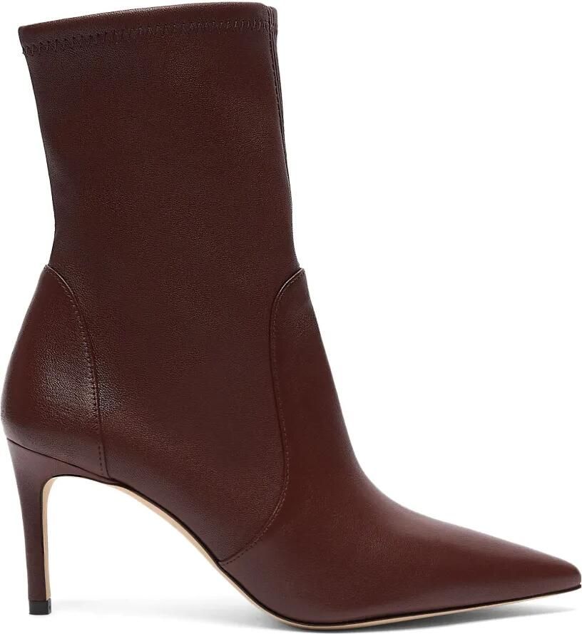 Stuart Weitzman Stuart Power leren enkellaarzen Bruin