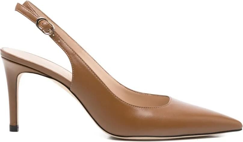 Stuart Weitzman Stuart Power leren slingback pumps Bruin