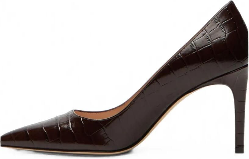 Stuart Weitzman Stuart Power pumps met krokodillen-reliëf Bruin
