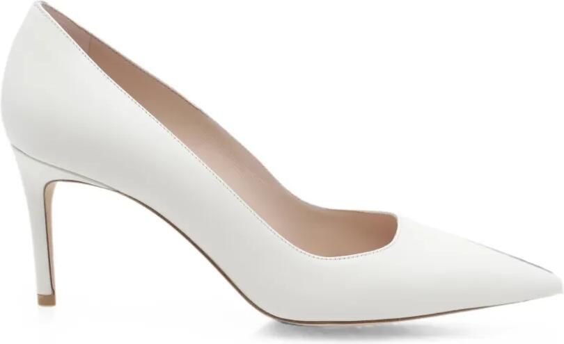 Stuart Weitzman Stuart Power pumps met puntige neus Wit