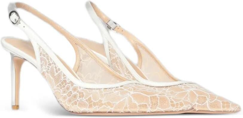 Stuart Weitzman Stuart Power slingback pumps Wit - Foto 3