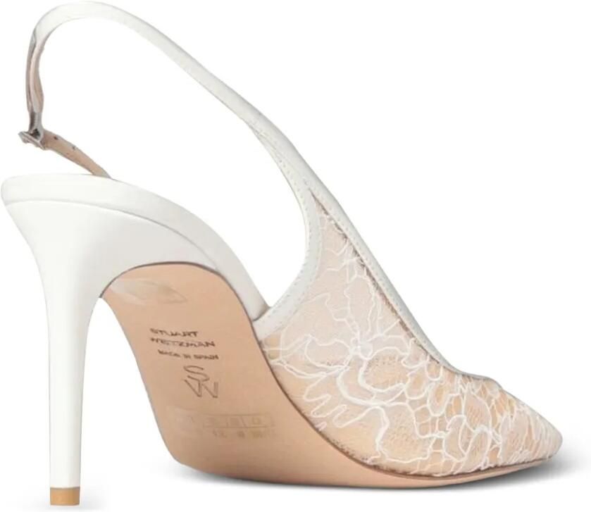 Stuart Weitzman Stuart Power slingback pumps Wit - Foto 2