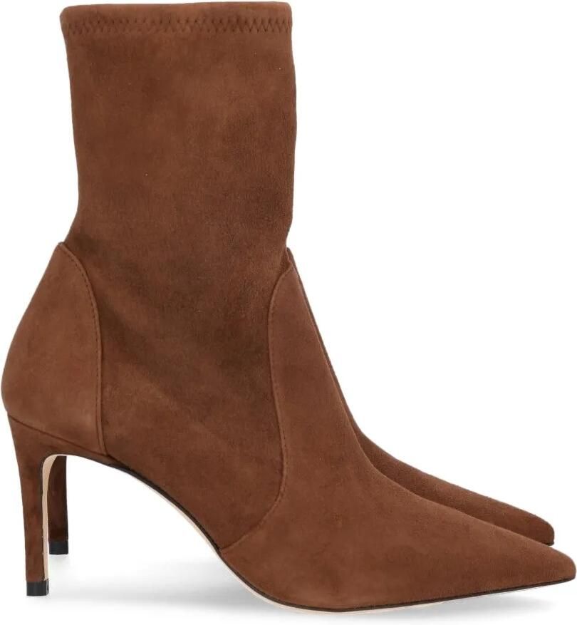 Stuart Weitzman Stuart Power suède enkellaarzen Bruin