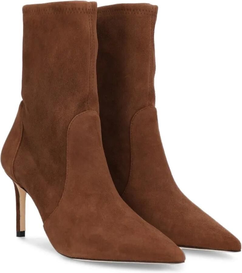 Stuart Weitzman Stuart Power suède enkellaarzen Bruin - Foto 3