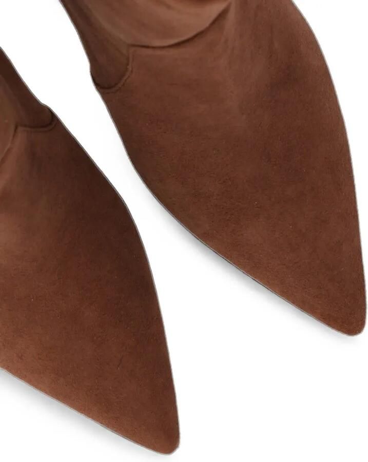 Stuart Weitzman Stuart Power suède enkellaarzen Bruin - Foto 4