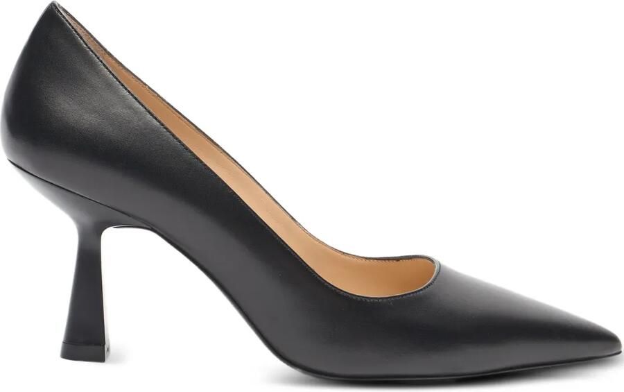 Stuart Weitzman Stuart Sculpt 75 pumps met bewerkte hak en puntige neus Zwart