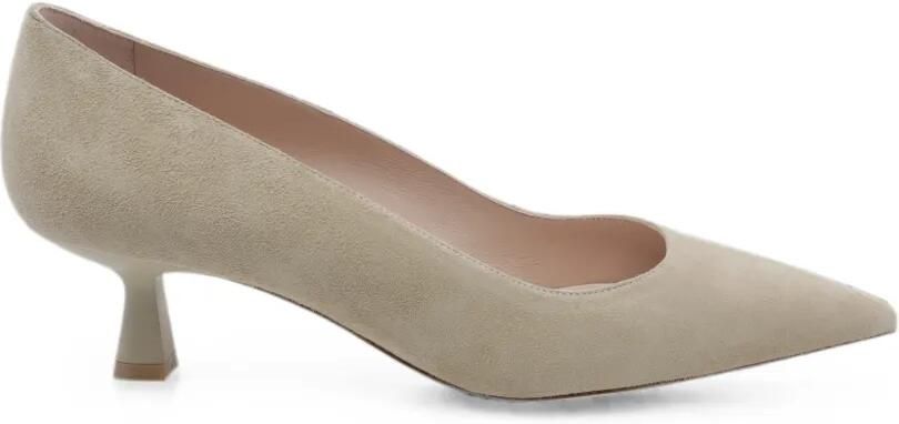 Stuart Weitzman Stuart Sculpt pumps met puntige neus Beige