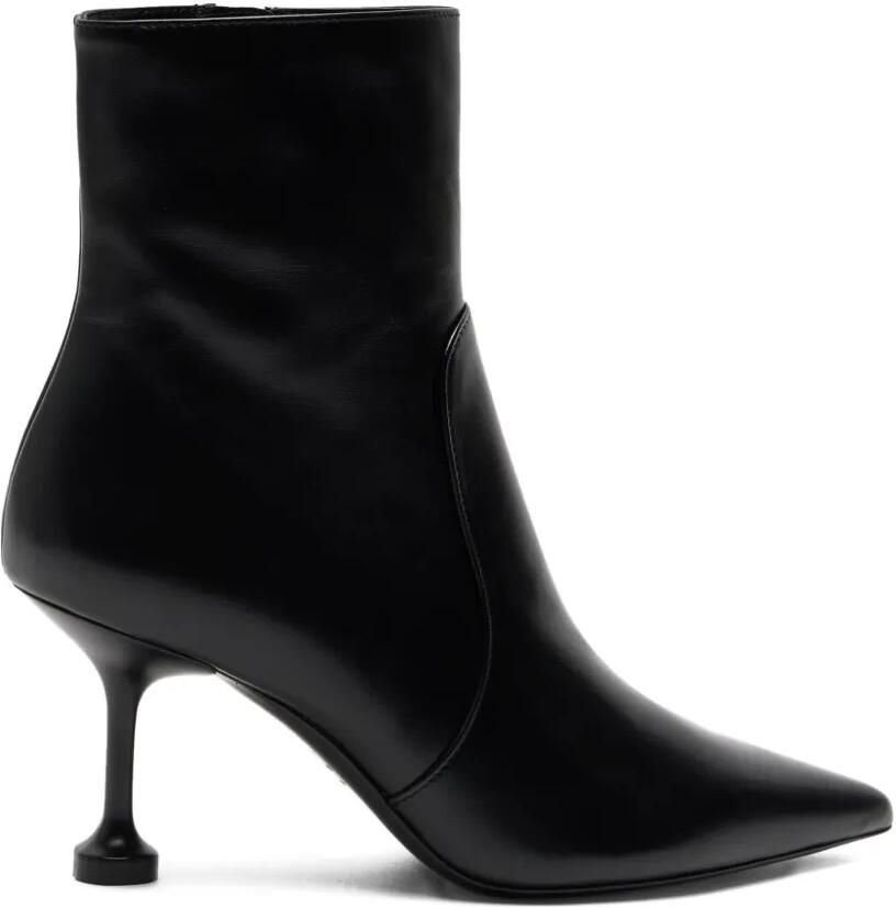 Stuart Weitzman Stuartini enkellaarzen met puntige rits Zwart