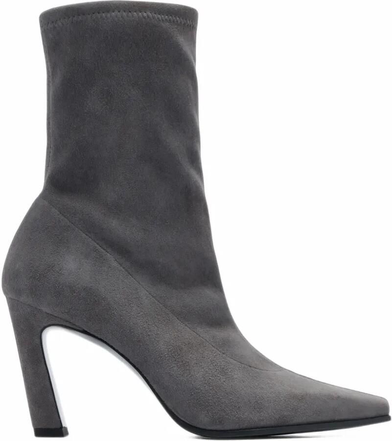 Stuart Weitzman Suède enkellaarzen Grijs
