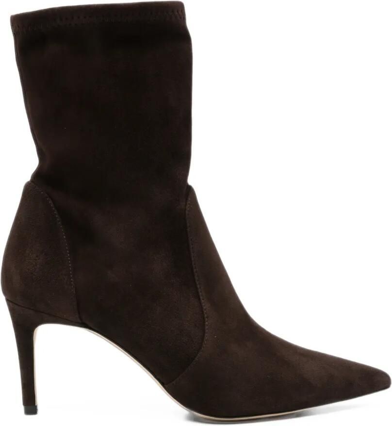 Stuart Weitzman Suède enkellaarzen Bruin