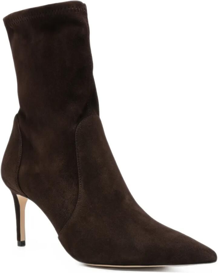 Stuart Weitzman Suède enkellaarzen Bruin - Foto 2