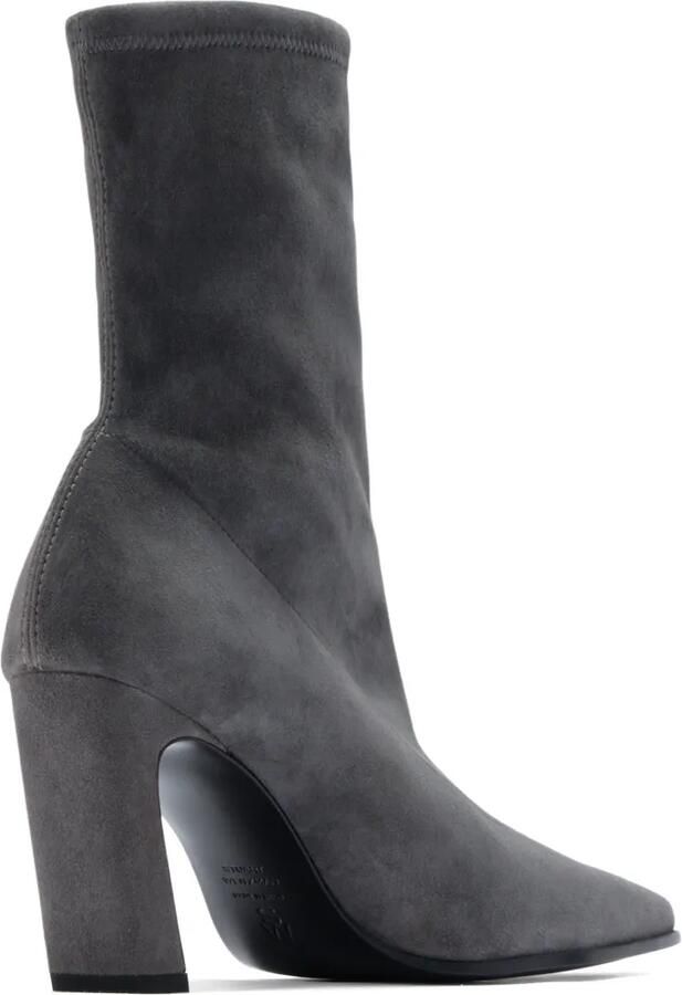 Stuart Weitzman Suède enkellaarzen Grijs - Foto 4