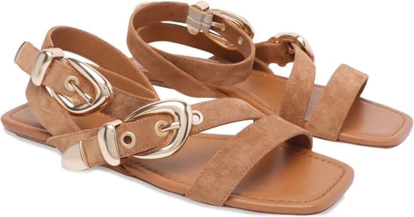 Stuart Weitzman Suède sandalen Bruin - Foto 3