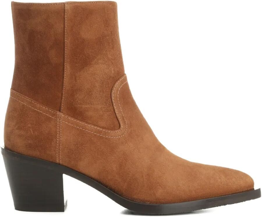 Stuart Weitzman Tate suède enkellaarzen Bruin