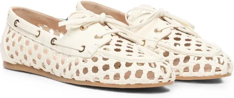 Stuart Weitzman Tinsley geweven leren bootschoenen Beige - Foto 3