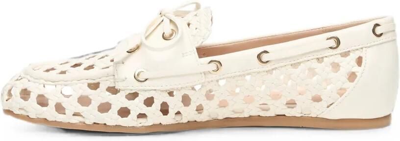 Stuart Weitzman Tinsley geweven leren bootschoenen Beige - Foto 4