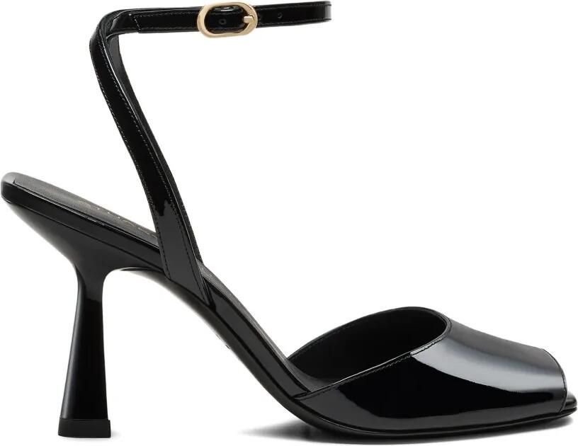 Stuart Weitzman Val sandalen met vierkante neus en enkelbandje Zwart