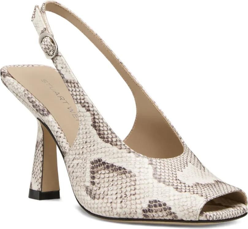 Stuart Weitzman Val slingback pumps met vierkante neus Beige - Foto 3
