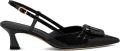 Stuart Weitzman Very Vinnie leren pumps met krokodillen-reliëf Zwart - Zwart