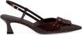 Stuart Weitzman Very Vinnie pumps met krokodillen-reliëf Bruin - Bruin