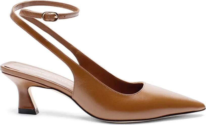 Stuart Weitzman Vinnie 50 pumps met vierkante neus Bruin