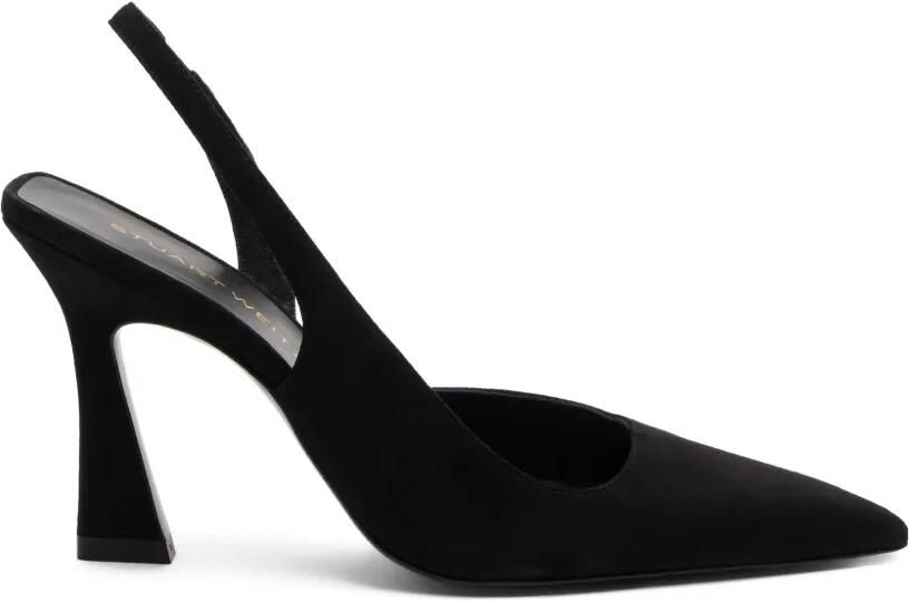 Stuart Weitzman Vinnie d'Orsay slingback pumps met puntige neus Zwart