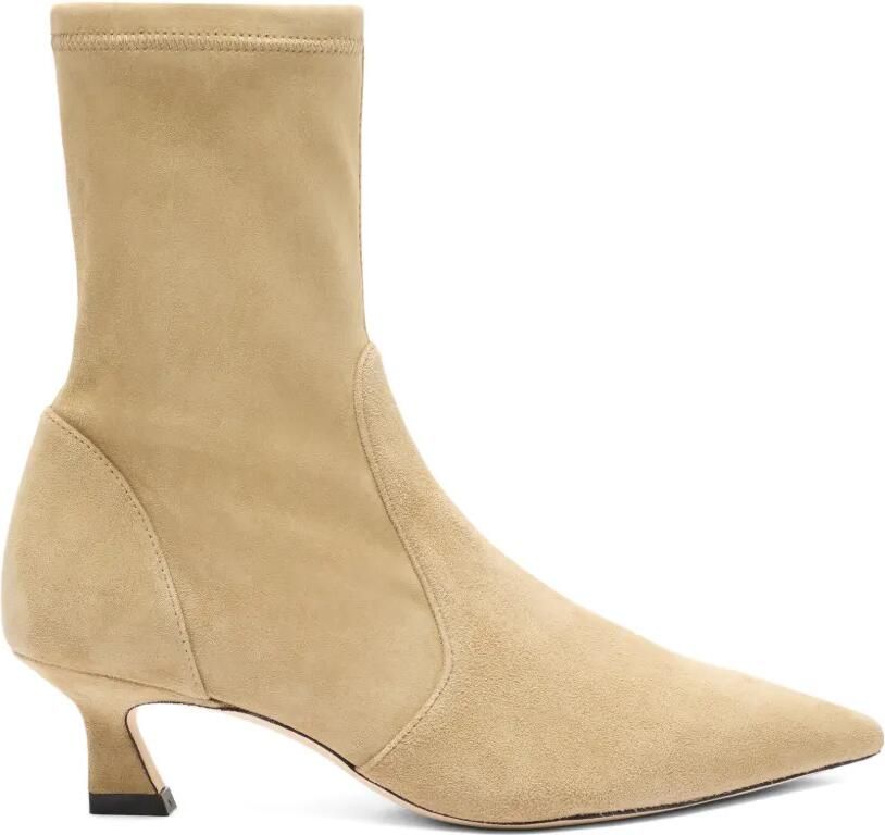 Stuart Weitzman Vinnie enkellaarzen Beige