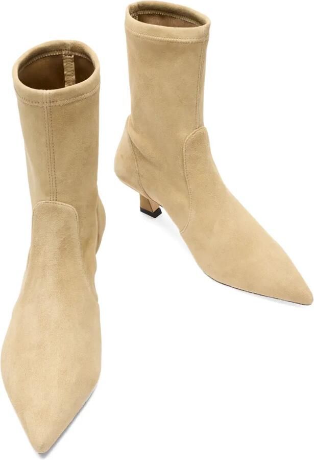 Stuart Weitzman Vinnie enkellaarzen Beige - Foto 4