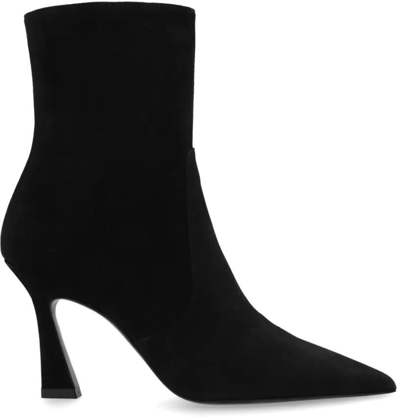 Stuart Weitzman Vinnie enkellaarzen met puntige neus Zwart