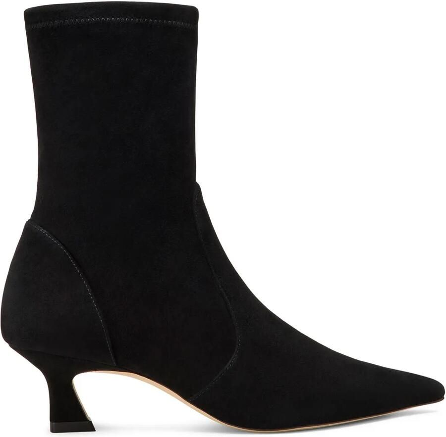 Stuart Weitzman Vinnie enkellaarzen met puntige neus Zwart