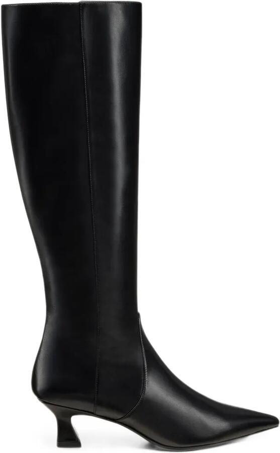 Stuart Weitzman Vinnie leather knee-high boots Zwart