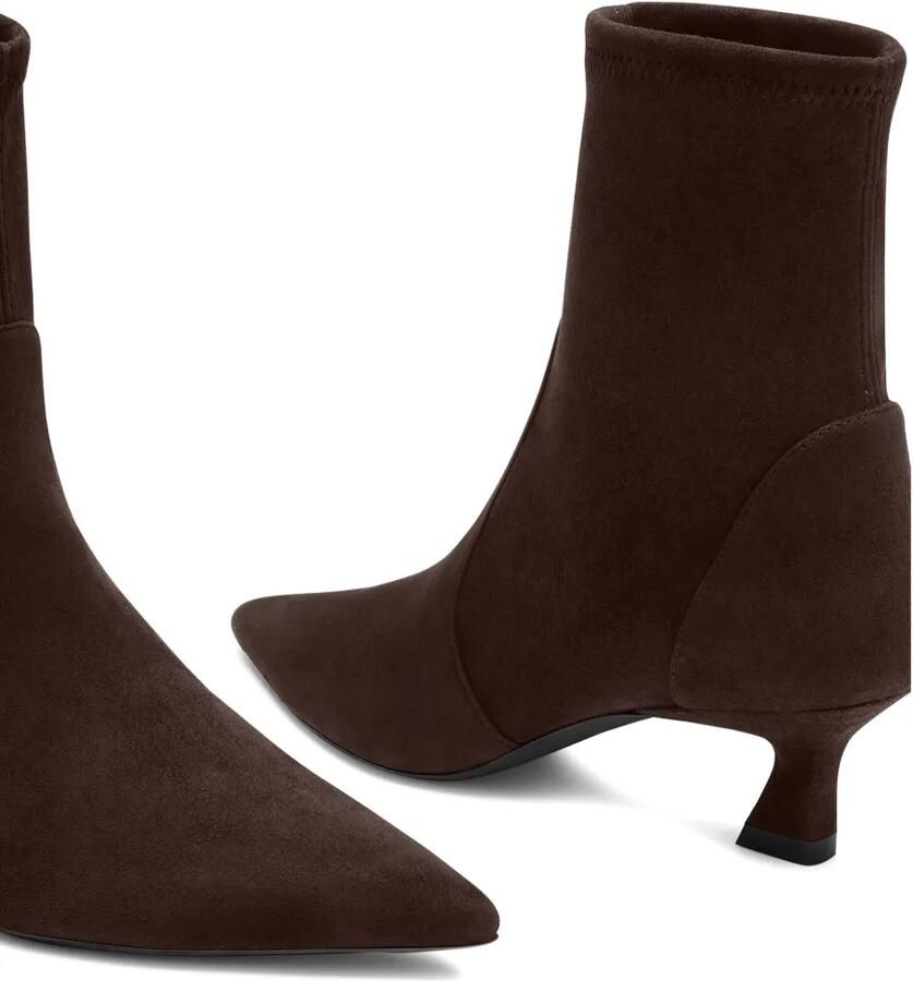 Stuart Weitzman Vinnie enkellaarzen met puntige neus Bruin - Foto 2