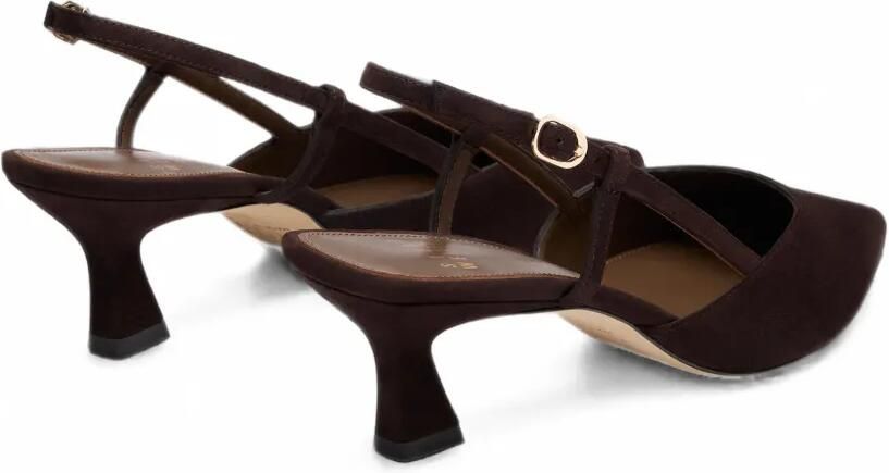 Stuart Weitzman Vinnie pumps met sculpturale hak Bruin - Foto 4