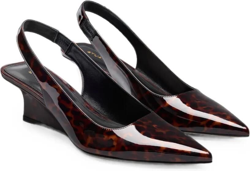 Stuart Weitzman Vinnie pumps met sleehak Bruin - Foto 3