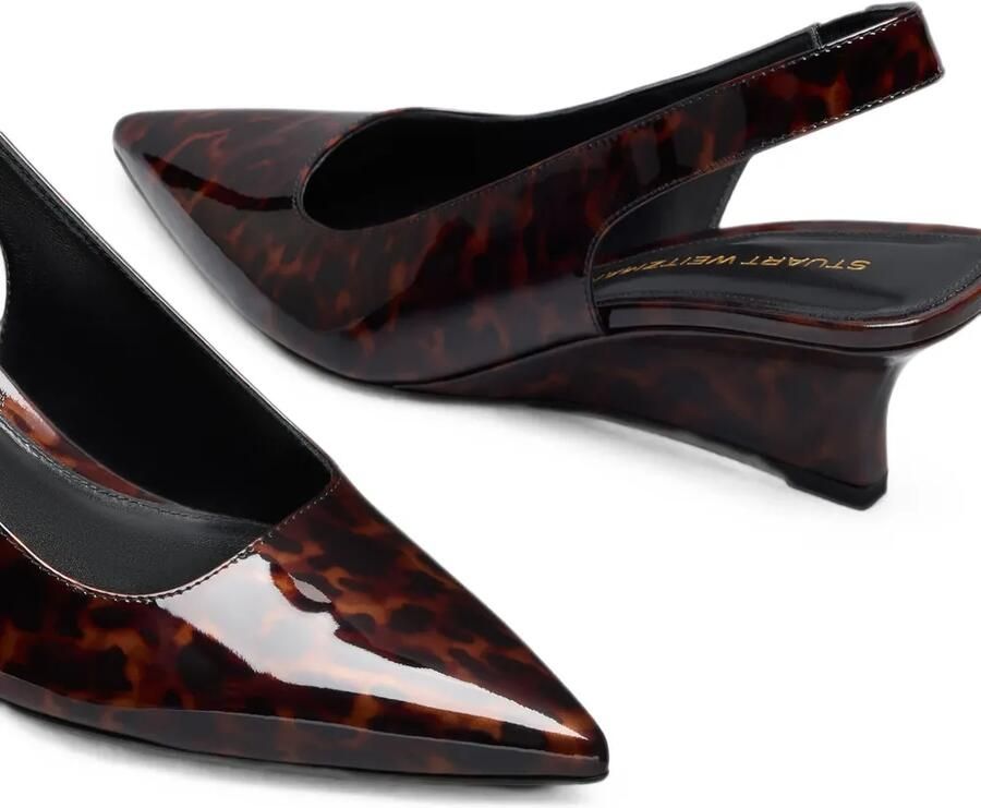 Stuart Weitzman Vinnie pumps met sleehak Bruin - Foto 2