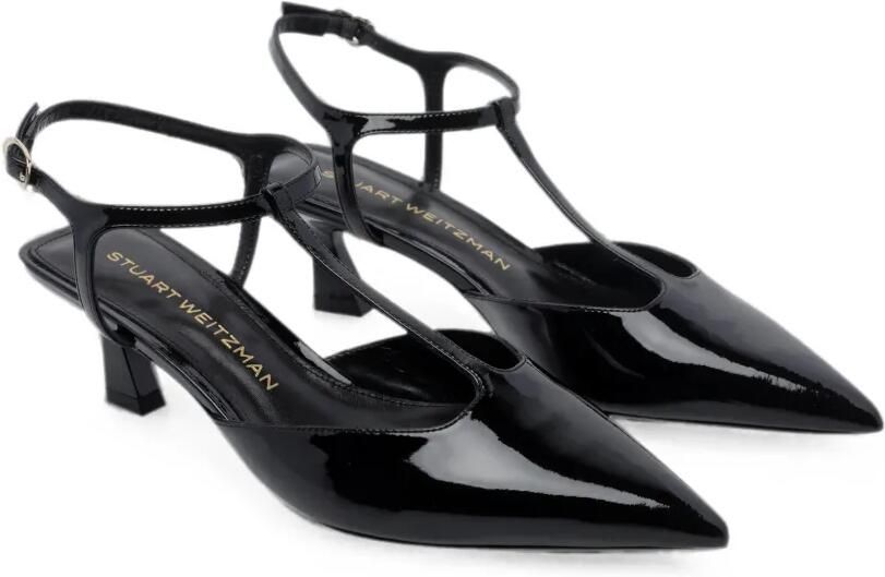 Stuart Weitzman Vinnie pumps met T-bandje Zwart - Foto 3