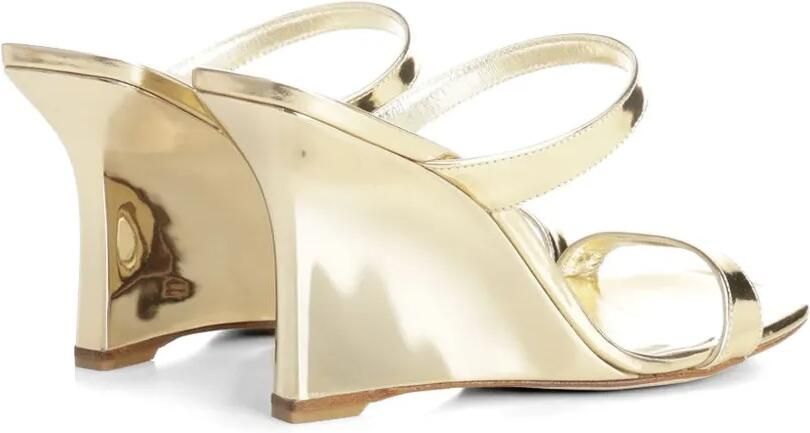 Stuart Weitzman Vinnie sandalen met sleehak Goud - Foto 4